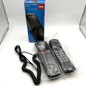 RCA  Slim-Line‎ Corded Telephone Mountable Black Volume & Ringer Control